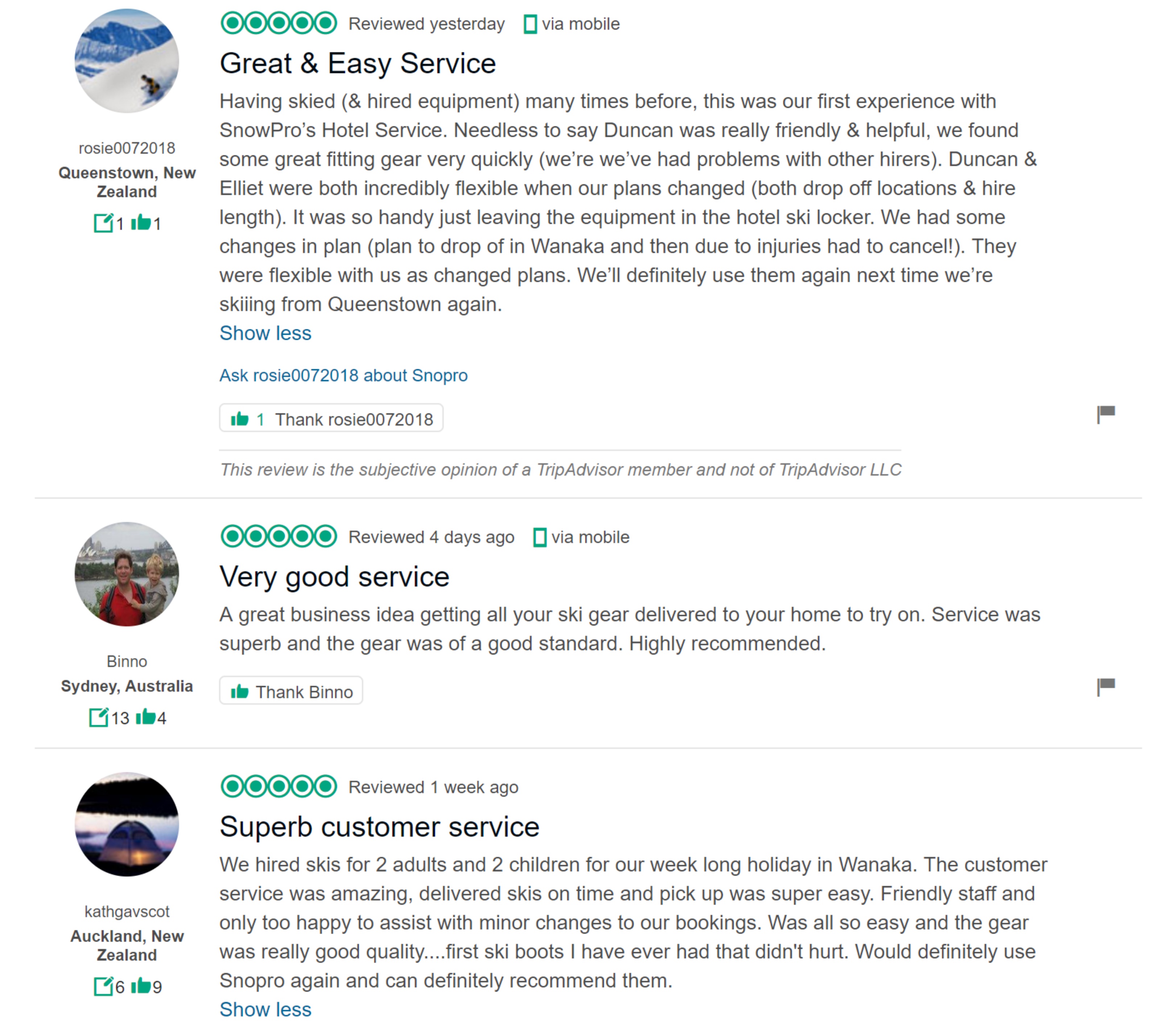 Tripadvisor reviews of Snopro ski hire in Queenstown and Wanaka